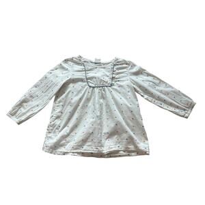 H&M Girl's 1.5-2 Years White Multicolor Polka Dot Long Sleeve Crew Neck Top